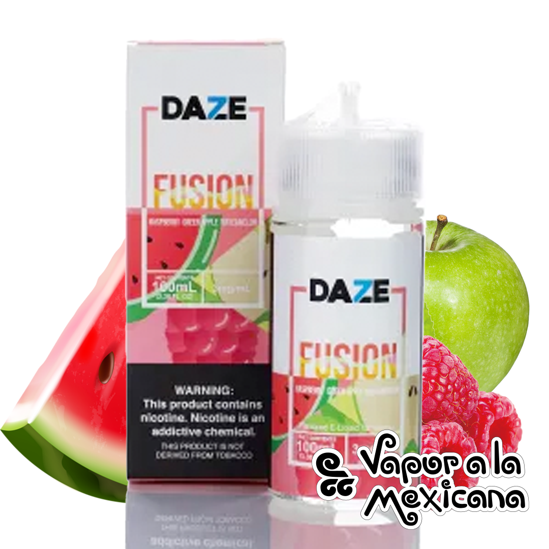 Raspberry Green Apple Watermelon 100ml | 7 Daze Fusion