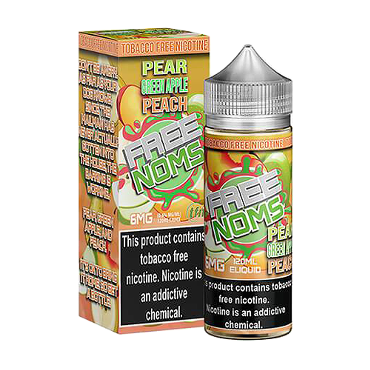 Pear Green Apple Peach eliquid 120 ML|Free Noms