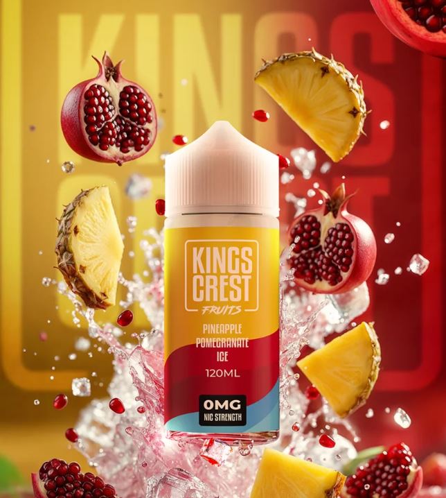 Pineapple Pomegranate ice 120ml | Kings Crest Fruits