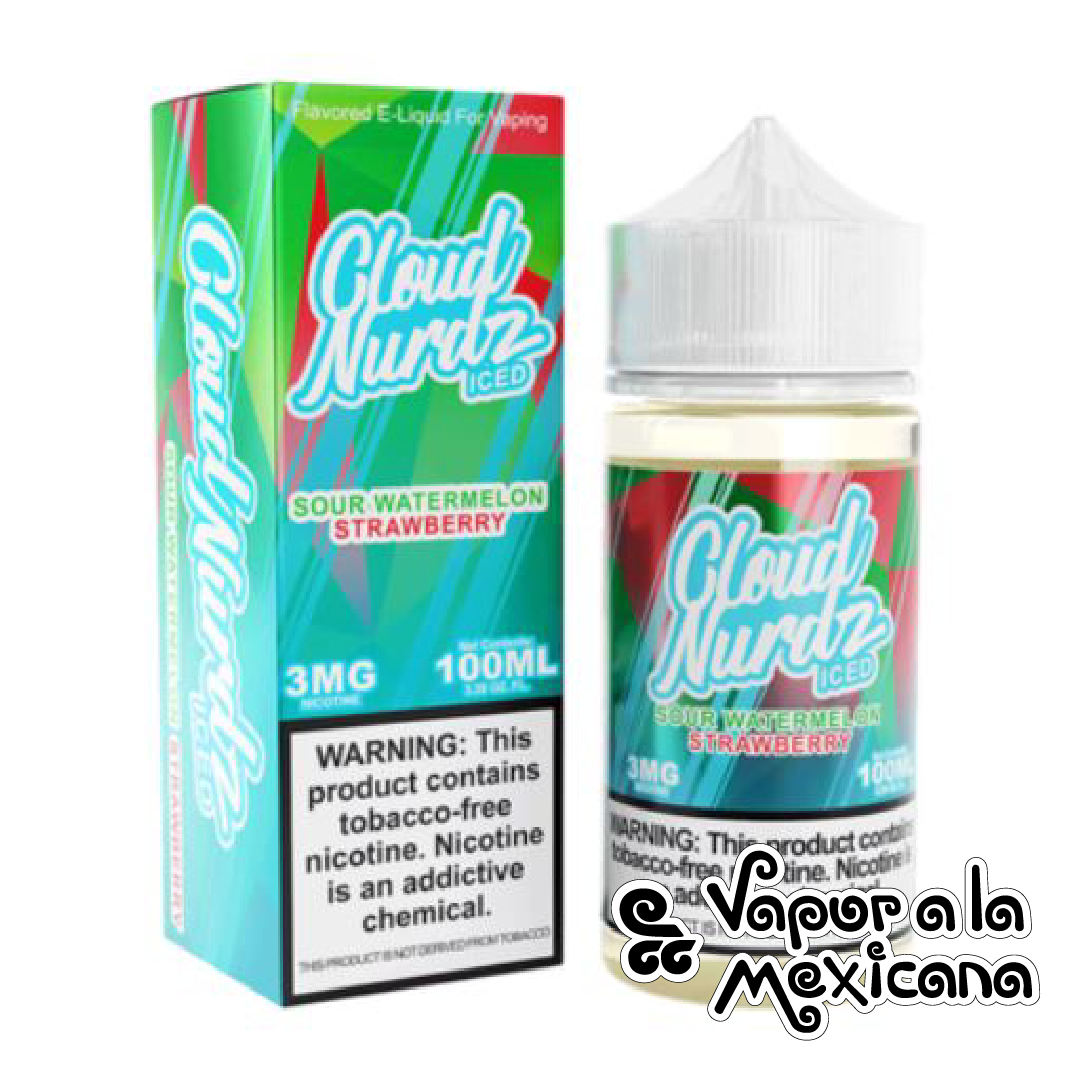 Sour Watermelon Strawberry Iced 100ml | Cloud Nurdz