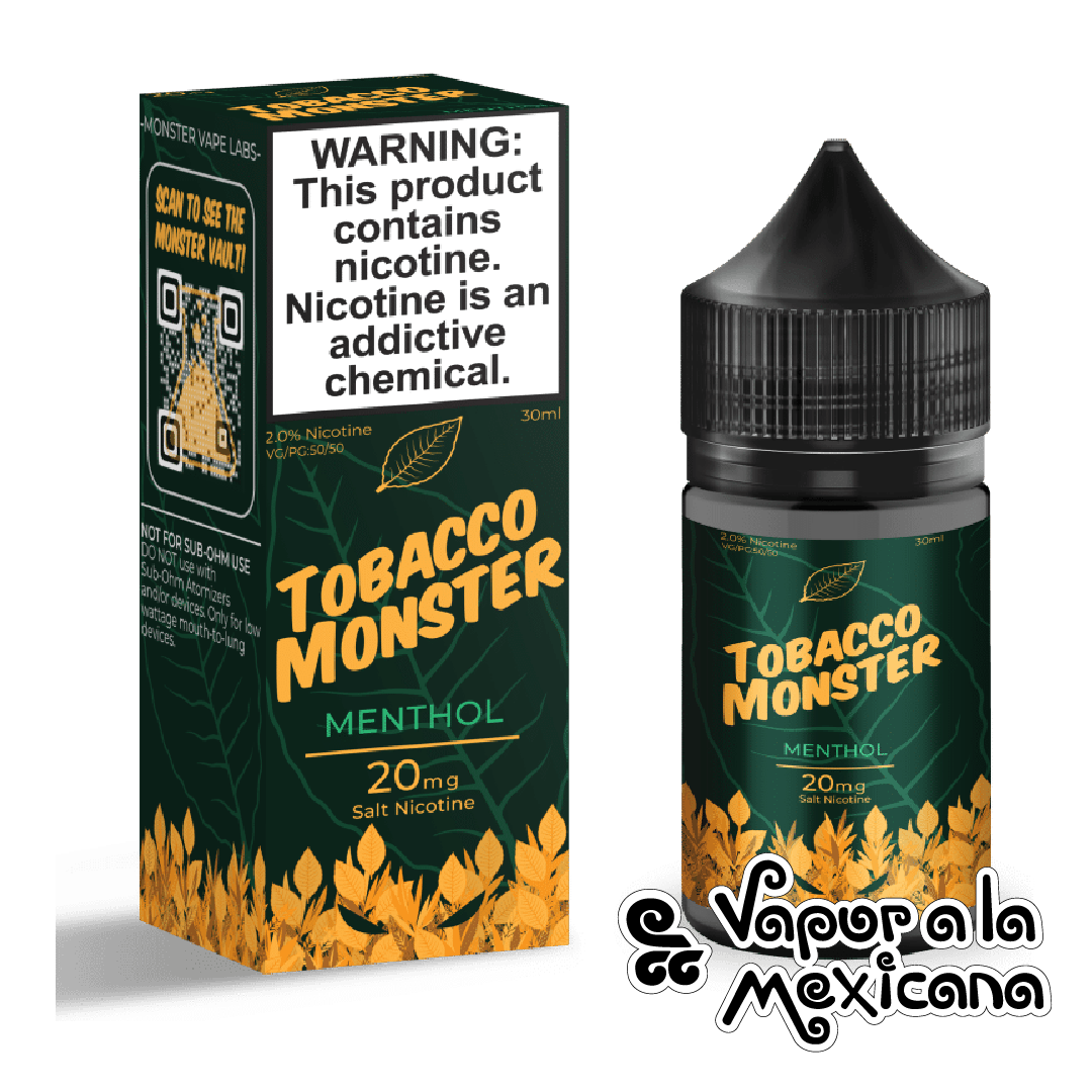 Menthol NicSalts 30ml | Tobacco Monster
