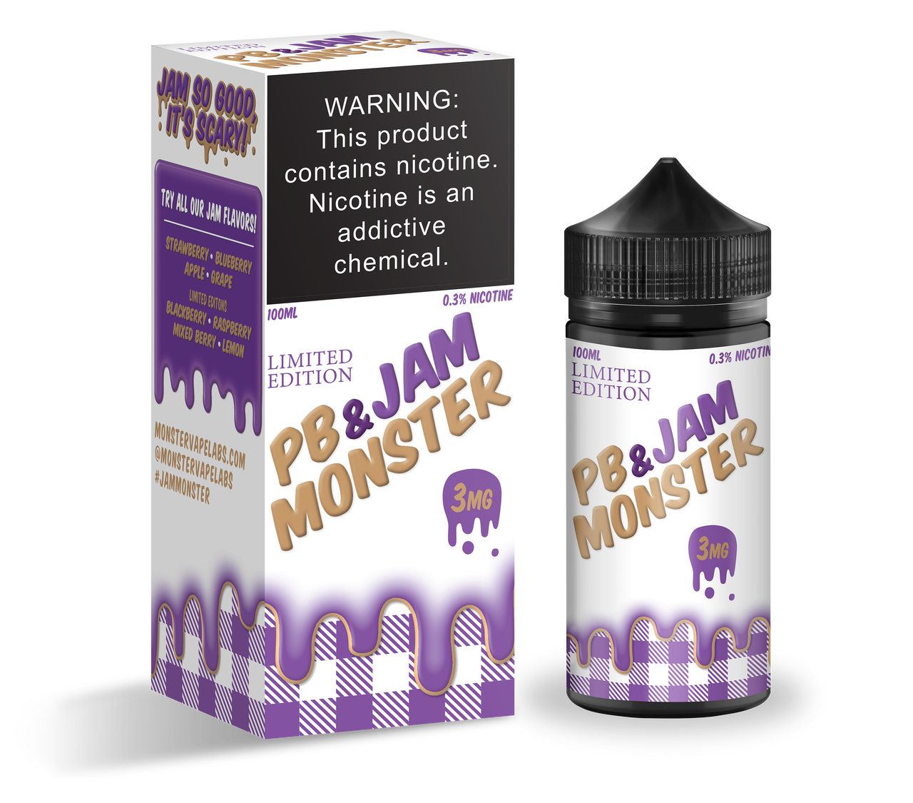 PB & Jam Grape eliquid 100ml | Jam Monster