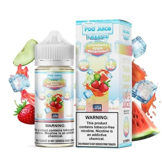 Strawberry Apple Watermelon Freeze e-liquid 100ml | Pod Juice