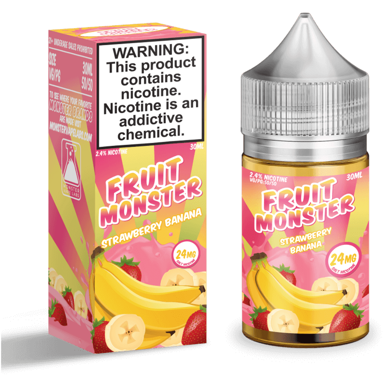 Strawberry Banana NicSalts 30ml | Fruit Monster