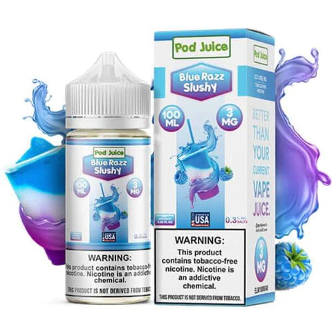 Blue Razz Slushy e-liquid 100ml | Pod Juice