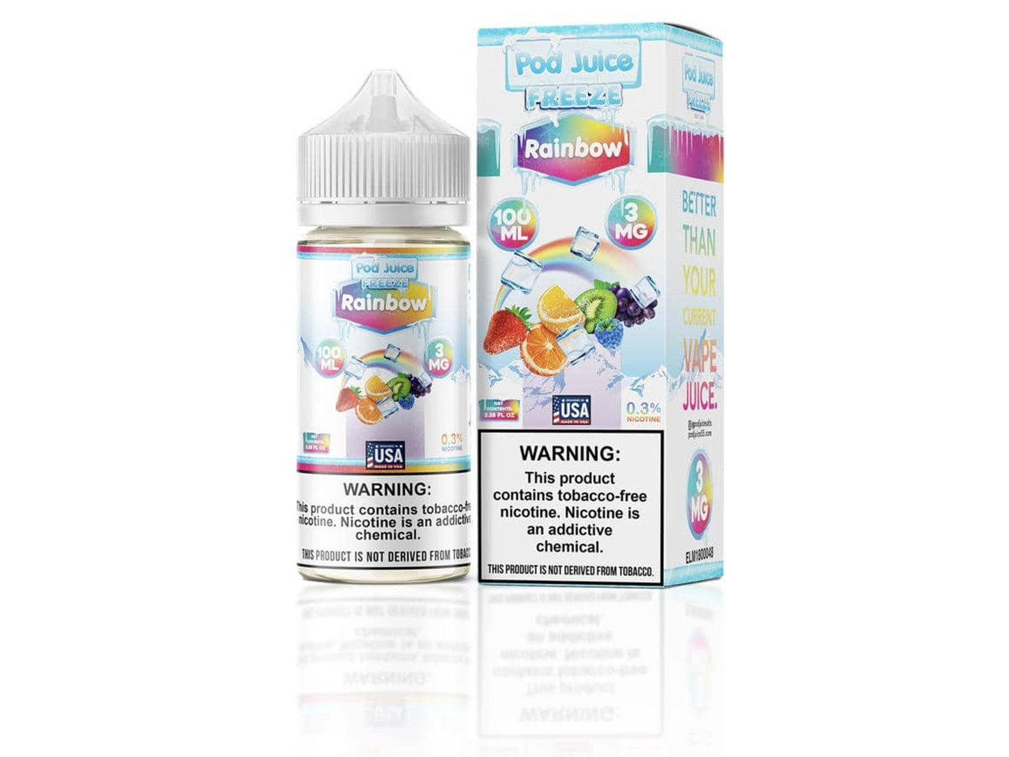 Freeze eliquid 100ml Rainbow | Pod Juice
