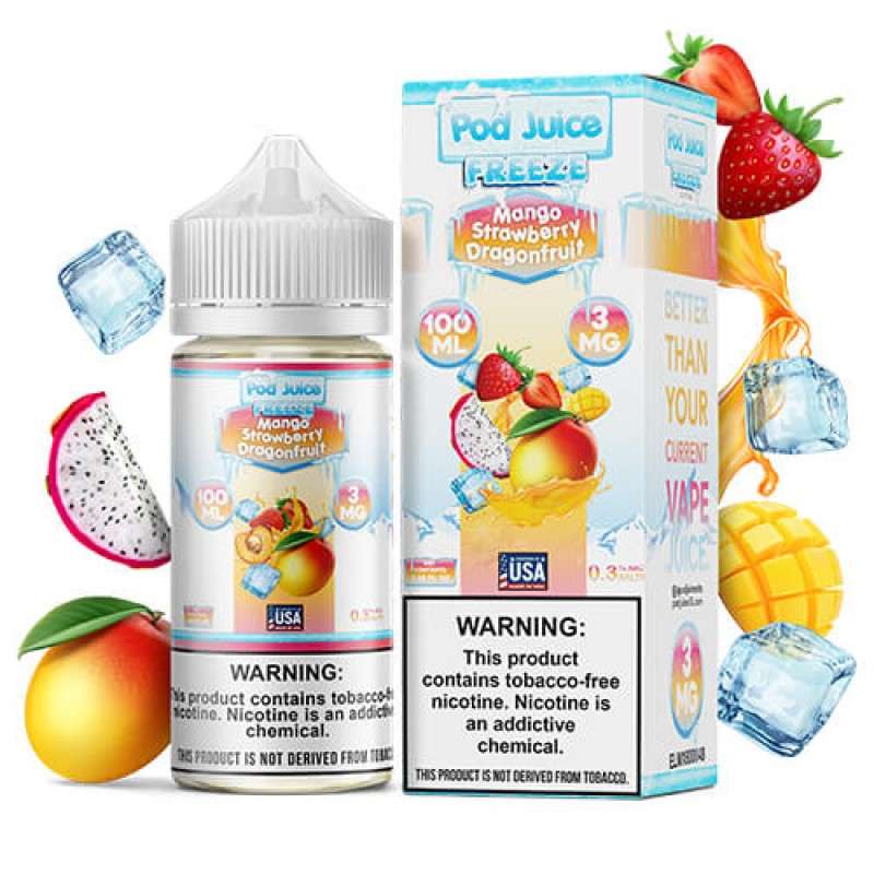 Mango Strawberry Dragonfruit Freeze e-liquid 100ml | Pod Juice