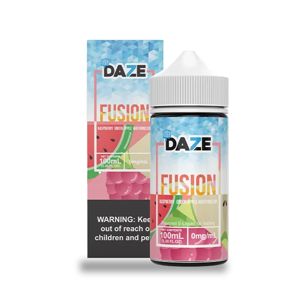 Raspberry Green Apple Watermelon ICED 100ml | 7 Daze Fusion