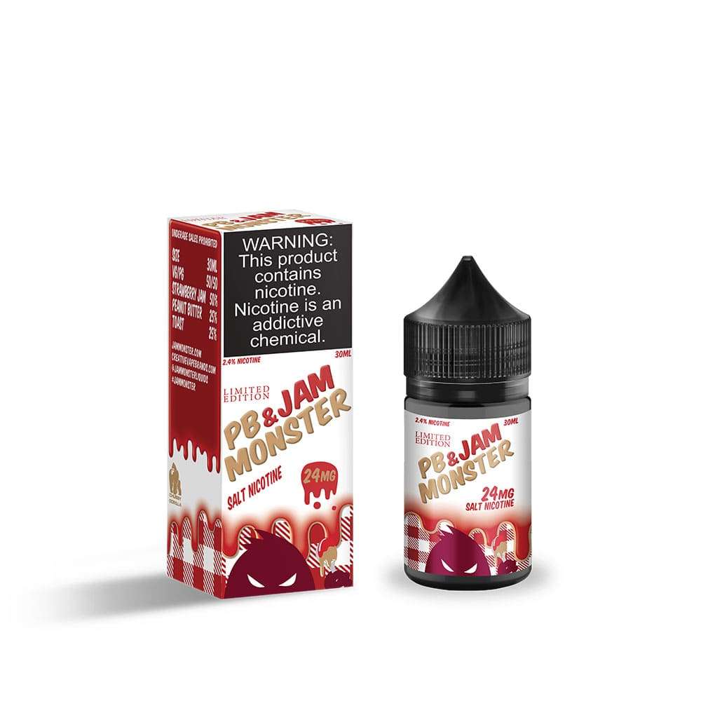 PB & Strawberry NicSalts 30ml | Jam Monster