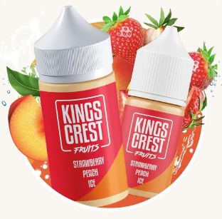 Strawberry Peach ice Nicsalt 30ml | Kings Crest Fruits