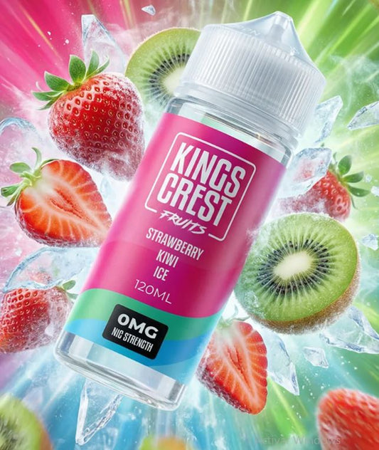 Strawberry Kiwi ice 120ml | Kings Crest Fruits