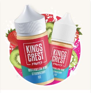 Watermelon Kiwi Strawberry Iced NicSalts 30ml | Kings Crest Fruits
