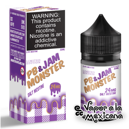 PB & Grape NicSalts 30ml | Jam Monster