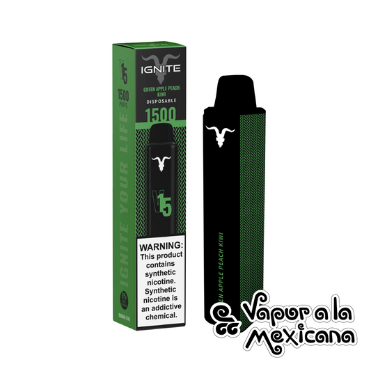 Green Apple Peach Kiwi Desechable V15 | Ignite