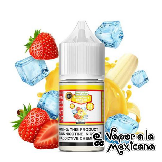 Strawberry Banana Ice NicSalts 30ml | Pod Juice