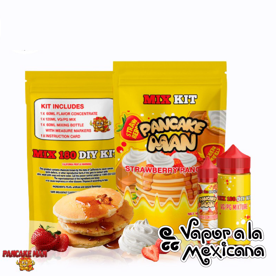 Strawberry Pancake 180ml Mix Kit | Vape Breakfast Classics eJuice