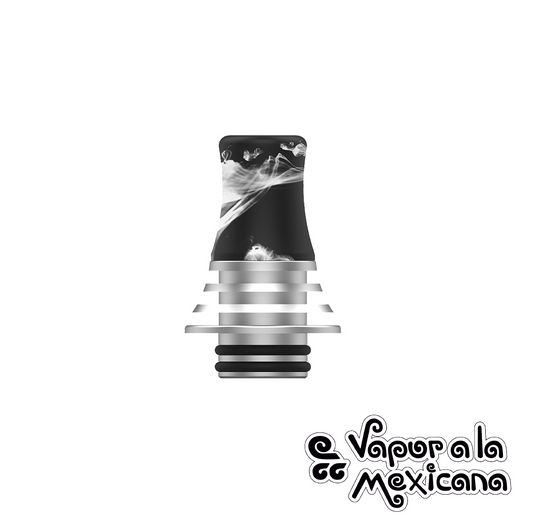 Brunhilde 510 Long Drip Tip White &amp; Black Resin | Vapefly