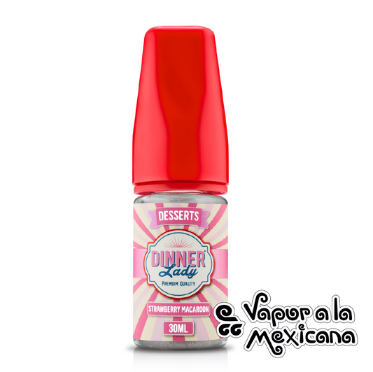 Strawberry Macaroon NicSalts 30ml | Dinner Lady