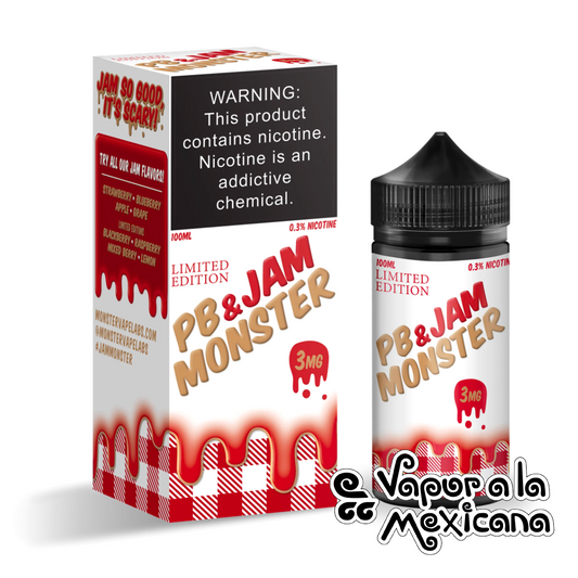 PB & Jam Strawberry 100ml | Monster Jam